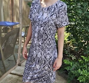 Elegant Snake Print Dress
